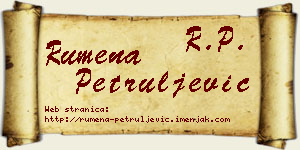 Rumena Petruljević vizit kartica